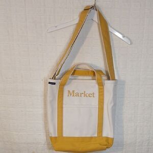 Chic Market Yellow and White Tote Bag